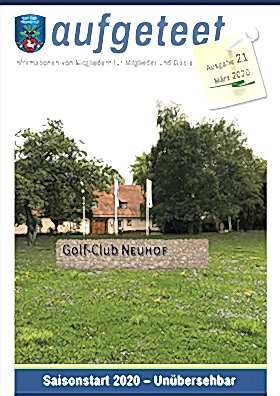 Golfclub Neuhof Magazin aufgeteet Cover Nr21